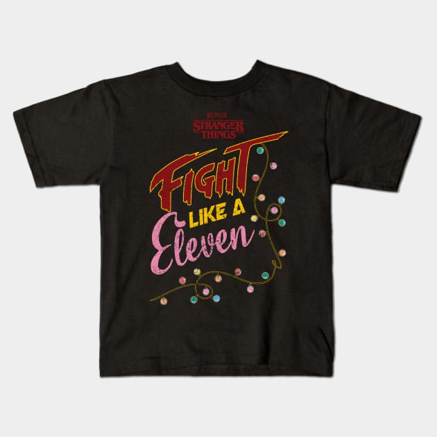 STRANGER THINGS: FIGHT LIKE A ELEVEN GRUNGE STYLE Kids T-Shirt by FunGangStore